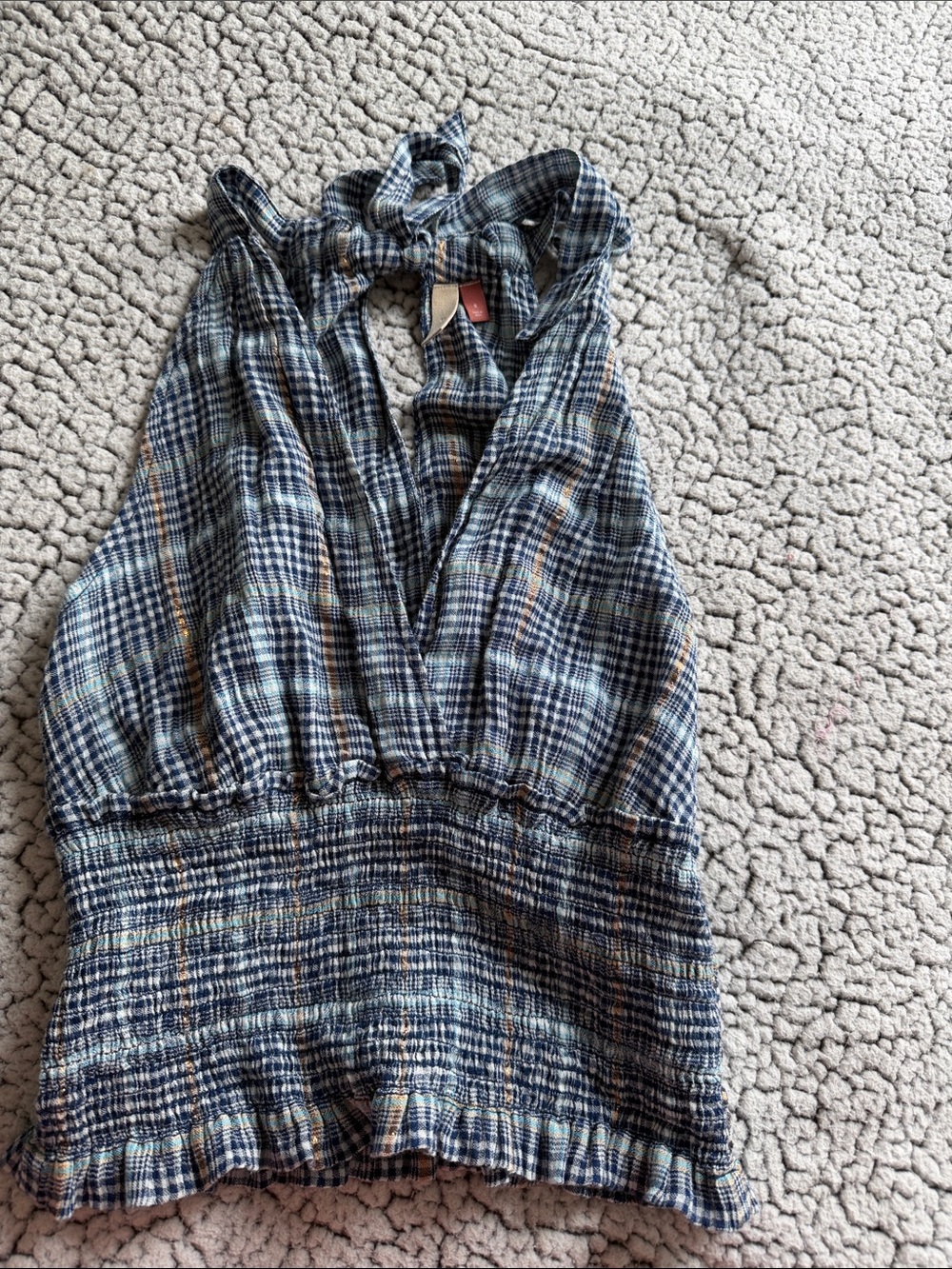 Pilcro Blue Plaid Halter
